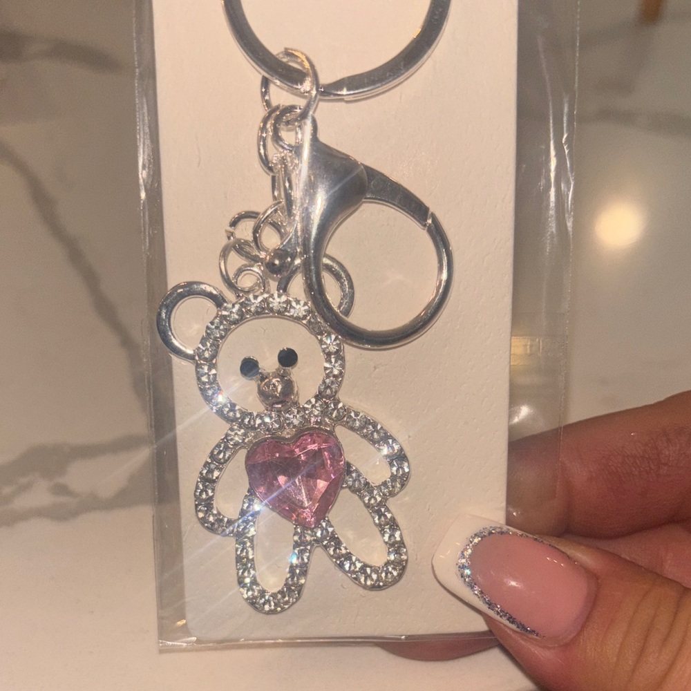 Sparkling Bear Keychain with ♥️